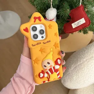 Twinkle Star Boy 3D Cartoon Silicone Case Casing Shockproof Protective Soft Cover For iPhone 17 16 15 14 Plus 13 12 Pro Max Accessories