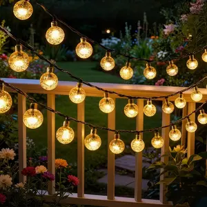 Solar Bubble Ball String Lights, 8 Lighting Modes, Ip44 Protection, Garden, Trees, Yard, Wedding Party, Holiday Atmosphere, Christmas Decorations