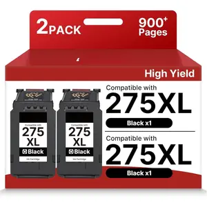 PG-275 Black Ink  for  275 Black Ink High Yield PG-275XL 275 XL 275XL Ink Cartridges for  Printers PIXMA TS3500 TS3522 TS3520 TS3720 TS3722 TR4700 TR4720 TR4722 TR4723 TR4725(Black)