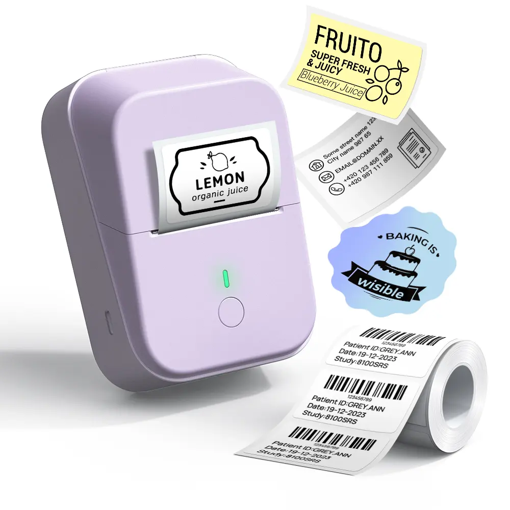 PM260 Label Maker Machine with Tape, 2 Inch Label Maker Bluetooth Label Printer, Inkless Portable Labeler for Home, School, Office Kitchen, Organization