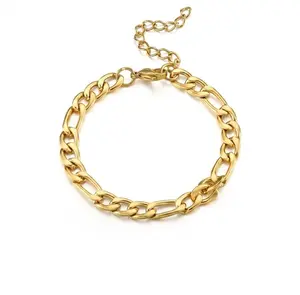 18K Gold Figaro Chain Bracelet for Men & Women | Waterproof & Tarnish Free Everyday Jewelry