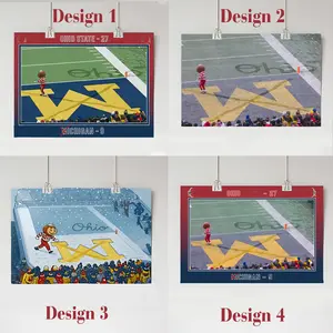 [Poster_No Frame] Brutus Buckeye Ohio Snow Premium Satin Poster, Ohio Football Team Drinkware Poster, Sport Poster