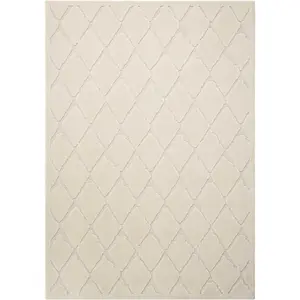 Michael Amini Gleam MA601 Ivory Contemporary Power-loomed Rug