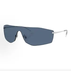 Pre-owned Brand new Ray Ban Rimless Shield Style Solid Blue Lens Sunglasses（Do not purchase directly. Contact us for details.）