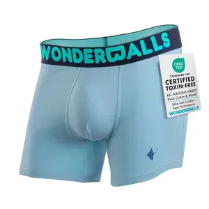 Wonderballs Men's Short Boxer Briefs - Sports Style with Peruvian Pima Cotton & Austrian Modal for Softness & Comfort