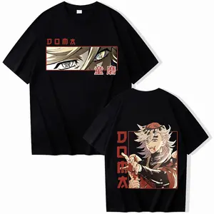 valentine shirts 2025 Anime Demon Slayer Douma T-Shirts Man Women Summer Casual O-Neck Short Sleeve Shirts