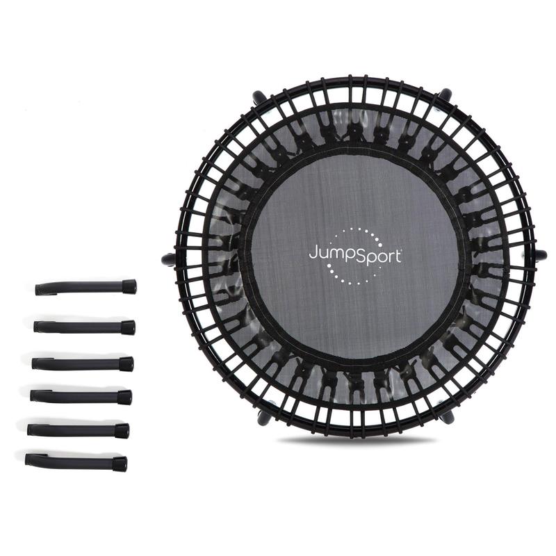 JumpSport 220 Fitness Rebounder Mini Trampoline for Home Cardio Fitness, Black