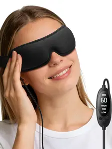 Heated Eye Mask for Dry Eyes: Soothing Warm Compress for Tired Eyes, Stye & Blepharitis Relief – with Temperature & Timer Control, USB-Powered, Snug-Fit Design – Ideal for Sleep, Office & Travel