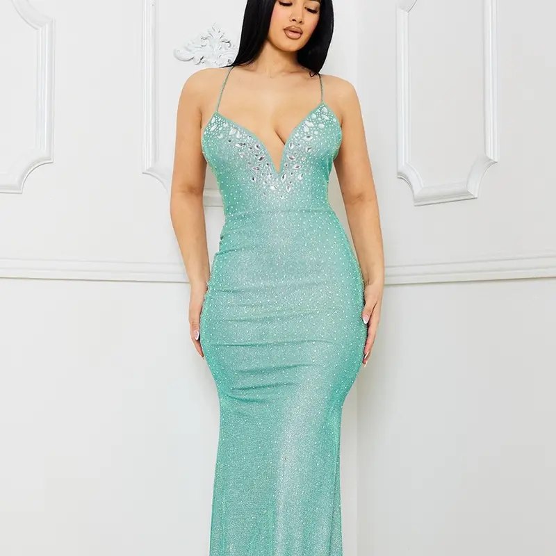 sachin and babi light blue dress Ice Shelby Maxi by TULAROSA