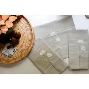 Petal Poise 'Embroidered' Tea Towels  ( Set of 2)