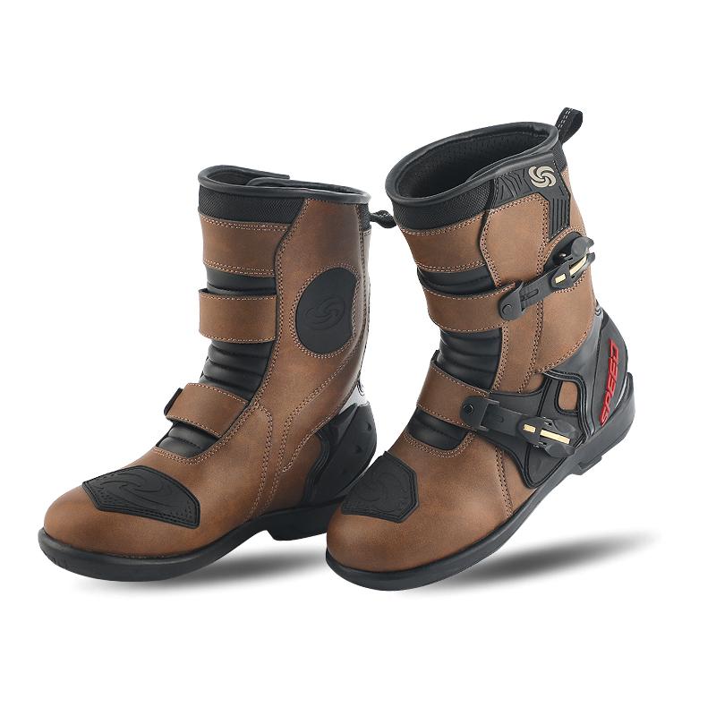 Men's motorcycle riding boots, all-season universal, waterproof, anti-fall, suitable for commuting and motorcycle travel, non-slip and wear-resistant rider shoes