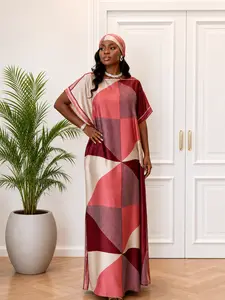 【MOOMOO】Women's Floral Print Moomoo & Scarf Set - Boho Casual Shawl Dress for Beach Vacation and Holiday Enjoyment, Ladies Clothes for All Seasons 11