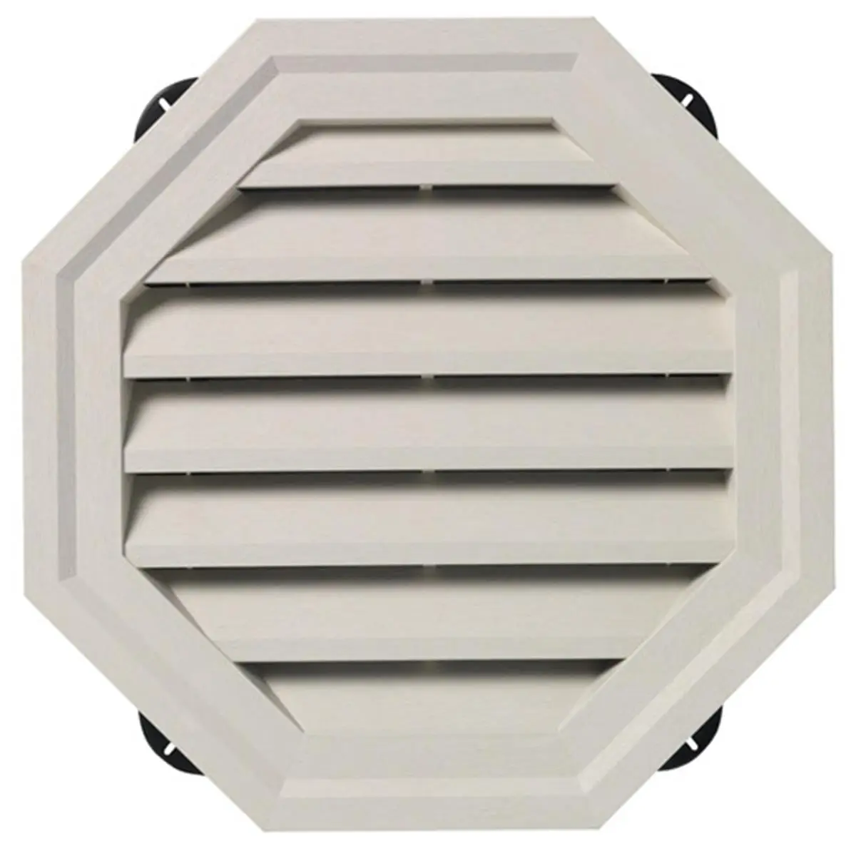 212 MAIN Plygem OCTGV18 18-in Octagonal Gable Vent 04 - White Siding Ventilation Part with Foam Backing for Attic Use