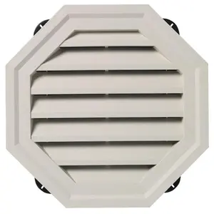 Plygem OCTGV18 Octagonal Gable Vent 04, White - 18 in.