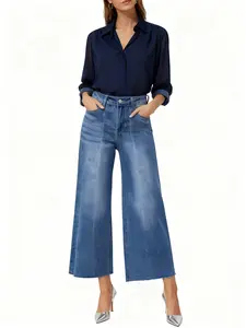 Women Wide Leg Jeans High Waist Baggy Jean Loose Boyfriend Jeans Denim Pants