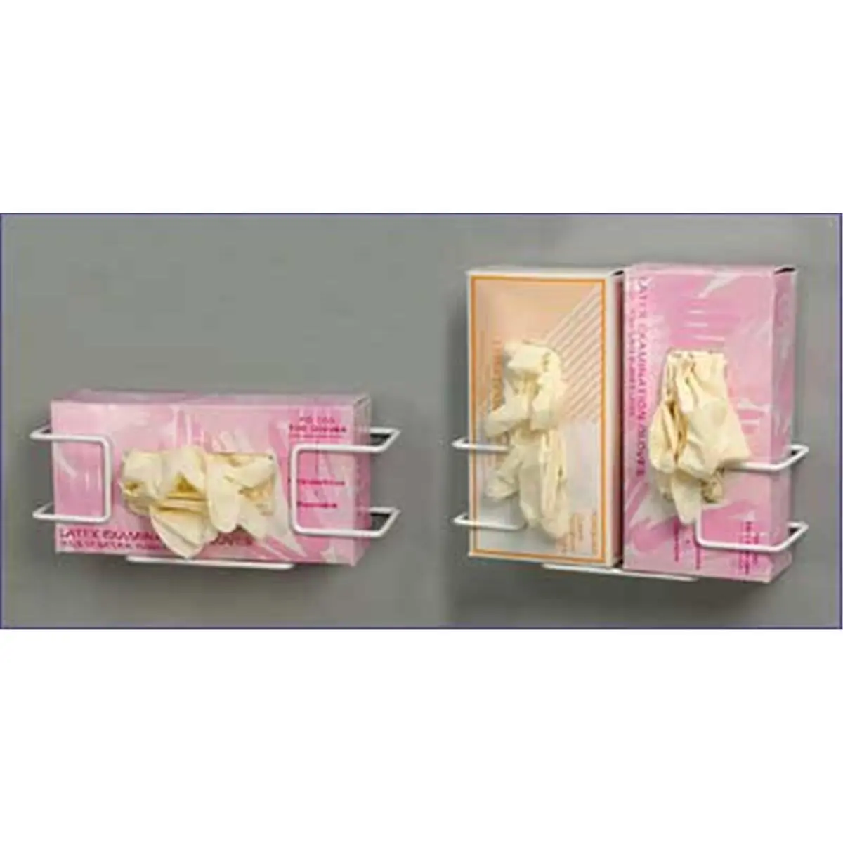 212 MAIN Epoxy Coated 4.25 in. H Space Saver Exam Glove Dispenser, Medical Gloves Organiser, Office Desk Box Holder, Glove Box Holder