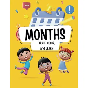 Months: Trace, Color, Learn Paperback – February 10, 2025