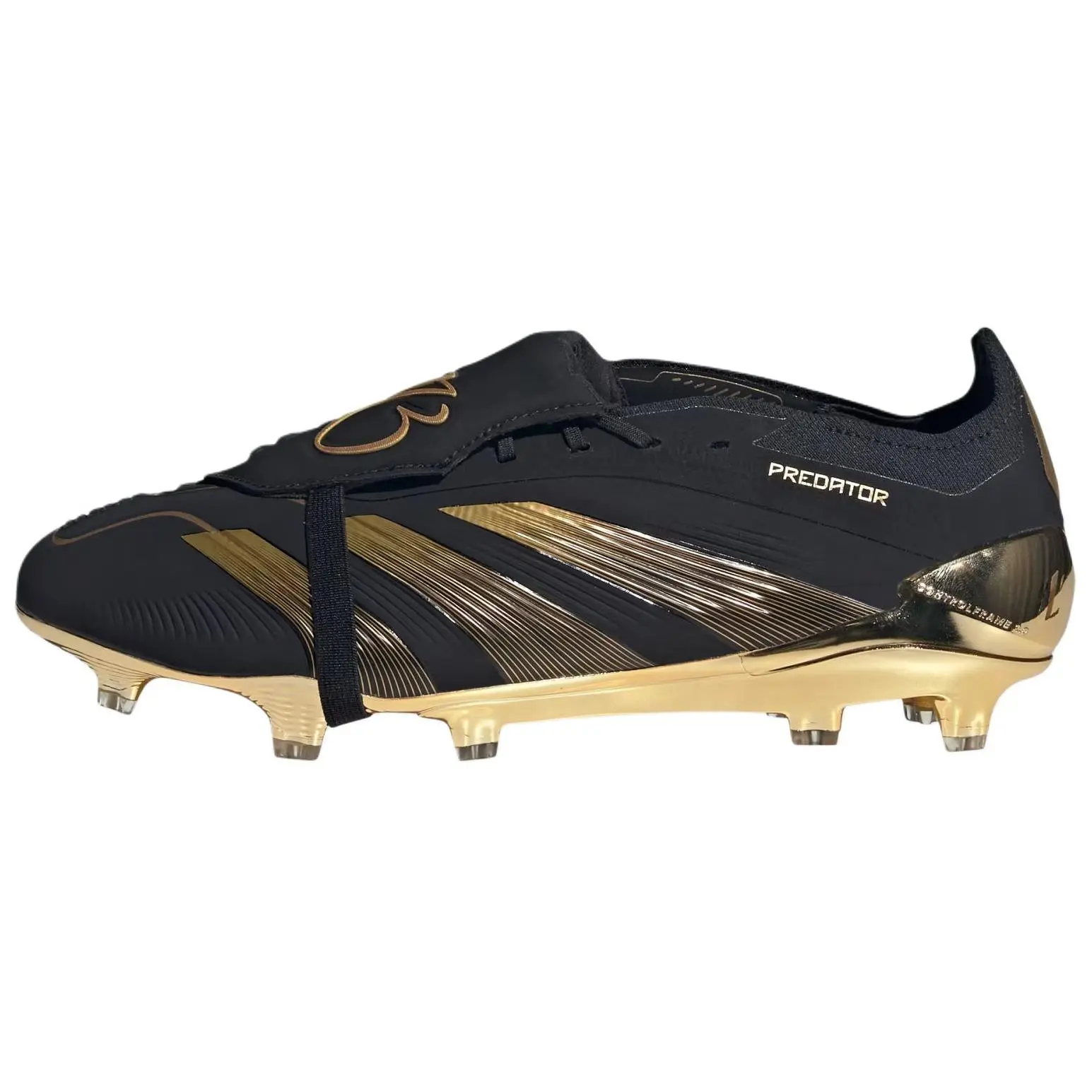 Adidas Predator Elite FG Jude Bellingham Belligold Pack Durable Non-slip Soccer Cleats Unisex Core Black Gold Metallic JI3380