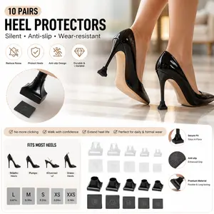 10pcs Shoe Heel Protectors - 5 Sizes Footwear Repair Caps & Stoppers, Anti-Sink for Grass, Bridal Weddings, Outdoor Events, Mid-Year Sale Deals