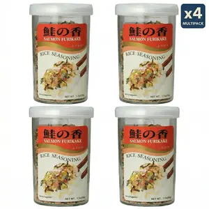 AJISHIMA Salmon Furikake Rice Seasoning 4-Pack 1.7 Oz Each