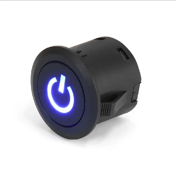 22MM LED Push Button Latching Switch with Blue Illumination