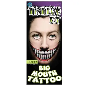 Chompers Temporary Big Mouth Tattoo