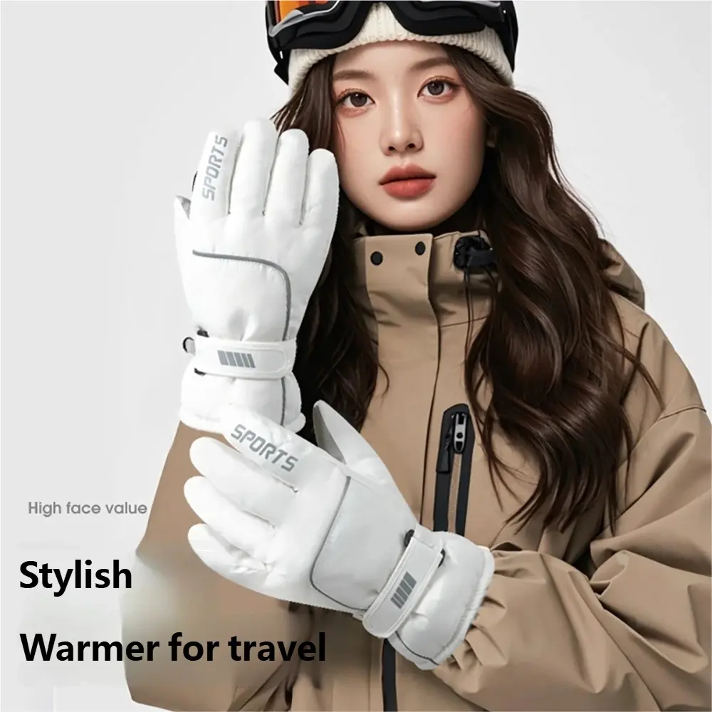 Women's Anti-Slip Waterproof Fleece Lined Winter Cycling Gloves, Warm Outdoor Riding Mitts for Electric Bikes and Cold Weather