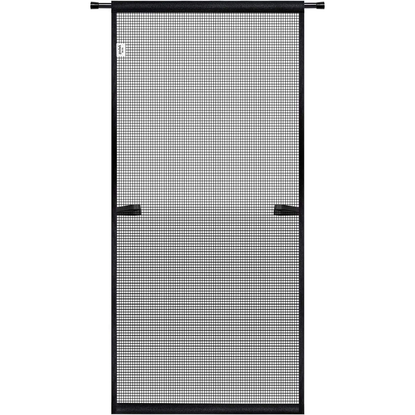 Hanging Screen Door - Fits Door Size 36" x 80" (Curtain Size 38'' x 81''), Sturdy Fiberglass Door Curtain Has Tension Rod&Hook&Loop Two Ways of Use, Heavy Duty Durable Door Screen