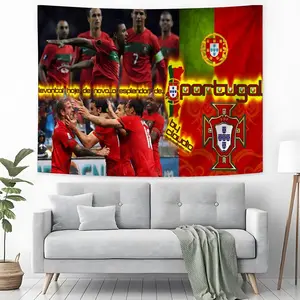 Tapestry Background Hanging Cloth Bedroom Football Room Team P-Portugal Decor Aesthetic Tapestry Wall National Party