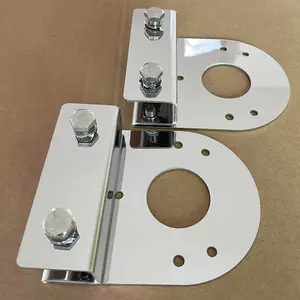 Vertical Chassis Underglow Light Mounts — 2-Piece Stainless Steel "Watermelon Light" Mounting Brackets (No-Drill Design) — Suitable for Trucks & RVs