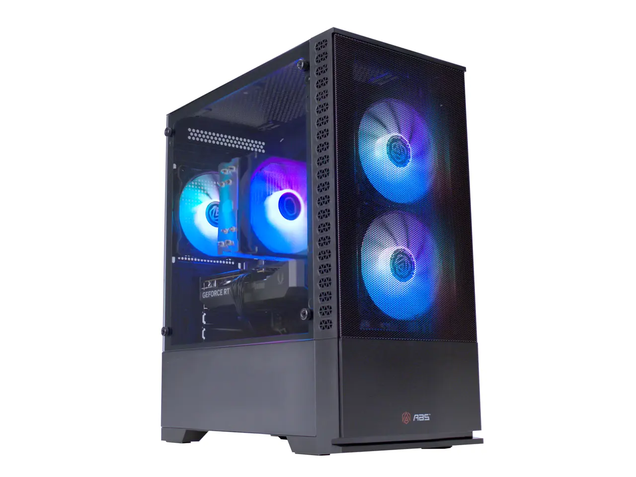 ABS Cyclone Aqua Prebuilt Gaming PC - Windows 11 - Intel Core i5-14400F - GeForce RTX 5060 8GB - DLSS 4 - 32GB DDR4 3200 - 1TB M.2 NVMe SSD