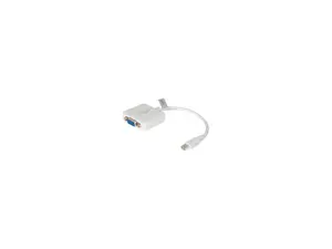 C2G 8IN MINI DISPLAYPORT TO VGA ADAPTER CONVERTER MALE TO FEMALE ACTIVE WHITE -