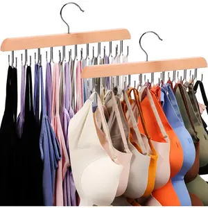 2 Pack Tank Top Hanger, 40 Hooks Large Capacity Bra Hanger, Bra Hangers for Closet Organizer & Storage, Tank Top Hangers Space Saving, Standard Hangers for  Bras, Tank Top (, 2 Pack)