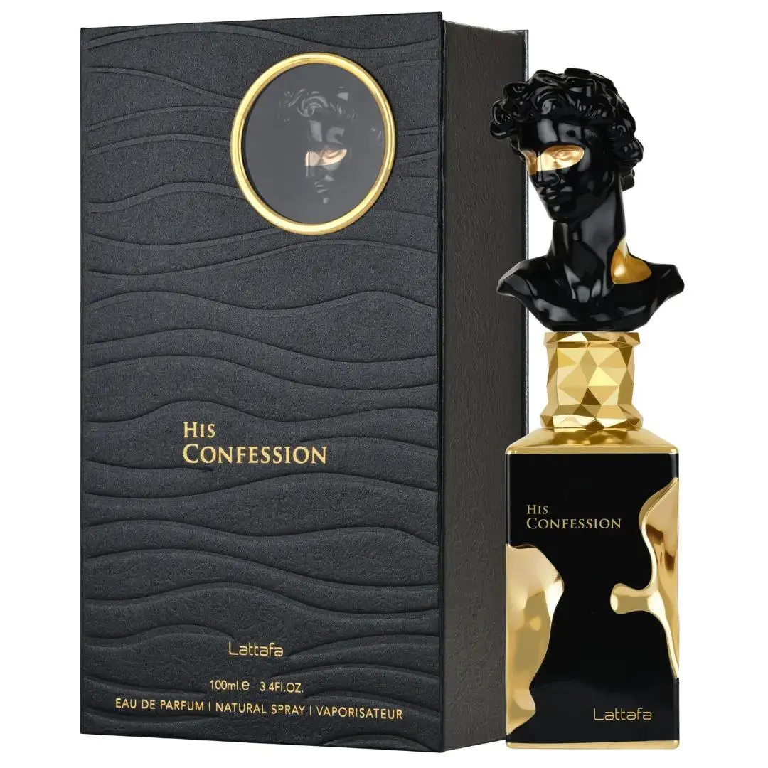 Lattafa HIS CONFESSION EDP Men's Cologne, 3.4oz(100ml) Long Lasting Perfumes with Cedarwood, Amber & Aromatic Woody Notes, Beauty & Personal Care, Ideal Guys Gifts for Boyfriend Birthday & Mens Bf Birthday Presents