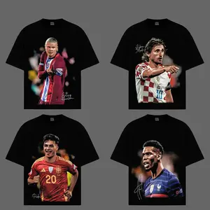 Premium The Big Tournament 2026 Star Player Tee - Haaland, Modric, Pedri, Pogba Graphic Shirt, 90s Vintage Style Soccer Apparel, Unisex Oversized Urban Streetwear, International Soccer Fan Gear
