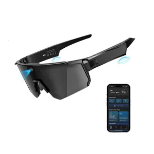 AI Smart Glasses with 4K Camera, Video Recording Sunglasses with EIS Stabilization, ChatGPT Enabled, IP66 Waterproof, Polarized Sports Camera Glasses with Dual Mic Noise Canceling