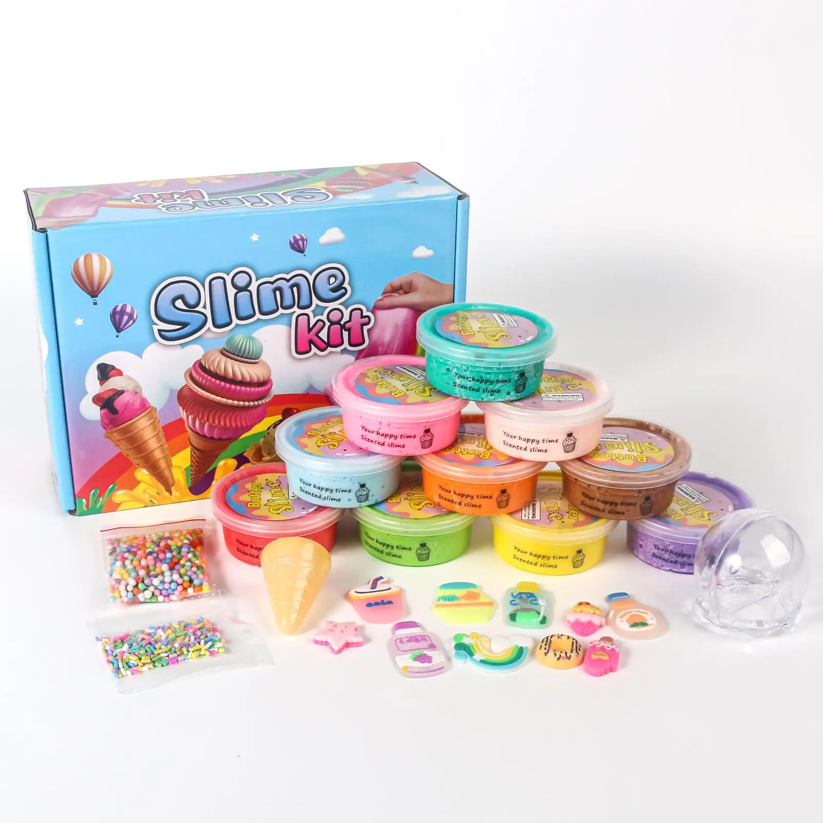 DIY Fruit Butter Slime Kit, Creative Slime Set for Kids, Non-Toxic Craft Supplies, Perfect for Parties & Gifts