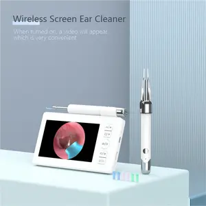 Digital Otoscope Smart Ear Cleaning Kit, Wireless Display Screen, HD Camera, 6 LED Lights, Nasal, Throat, Dental, Skin Check, Video Recording
