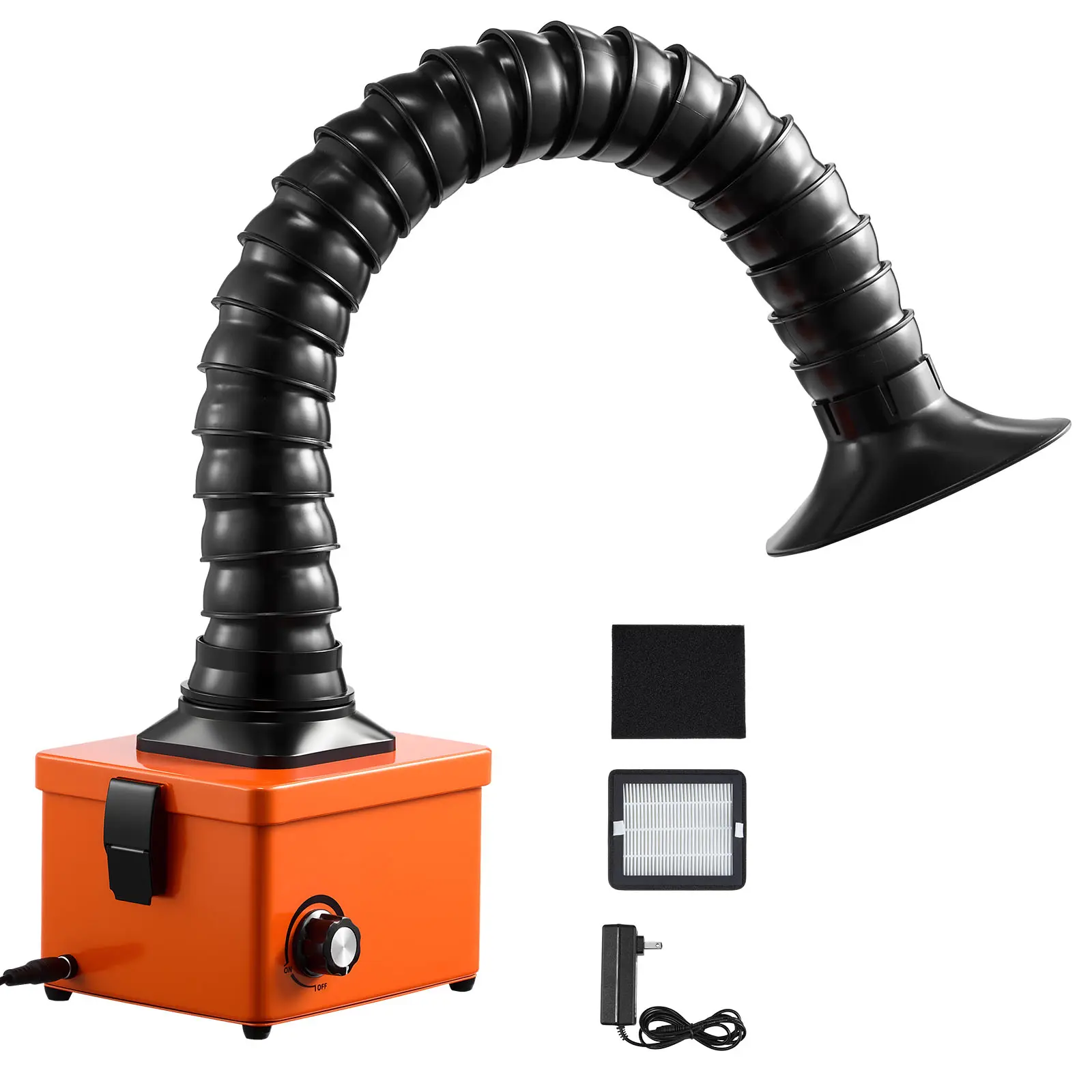 Solder Fume Extractor, 40W Brushless Soldering Smoke Absorber with 2-Stage Filters & Adjustable Airflow, 80 m³/h Strong Suction Compact Desktop Smoke Extractor for Soldering DIY Welding