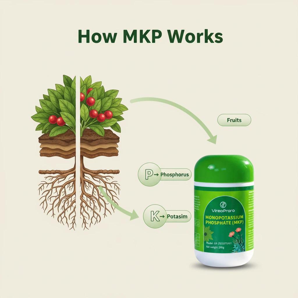 E04 / Potassium dihydrogen phosphate all-in-one plant nutrient. Promotes flowering, strengthens seedlings, boosts photosynthesis, and supports overall growth. A fast-acting, efficient supplement suitable for flowers, vegetables, fruit trees