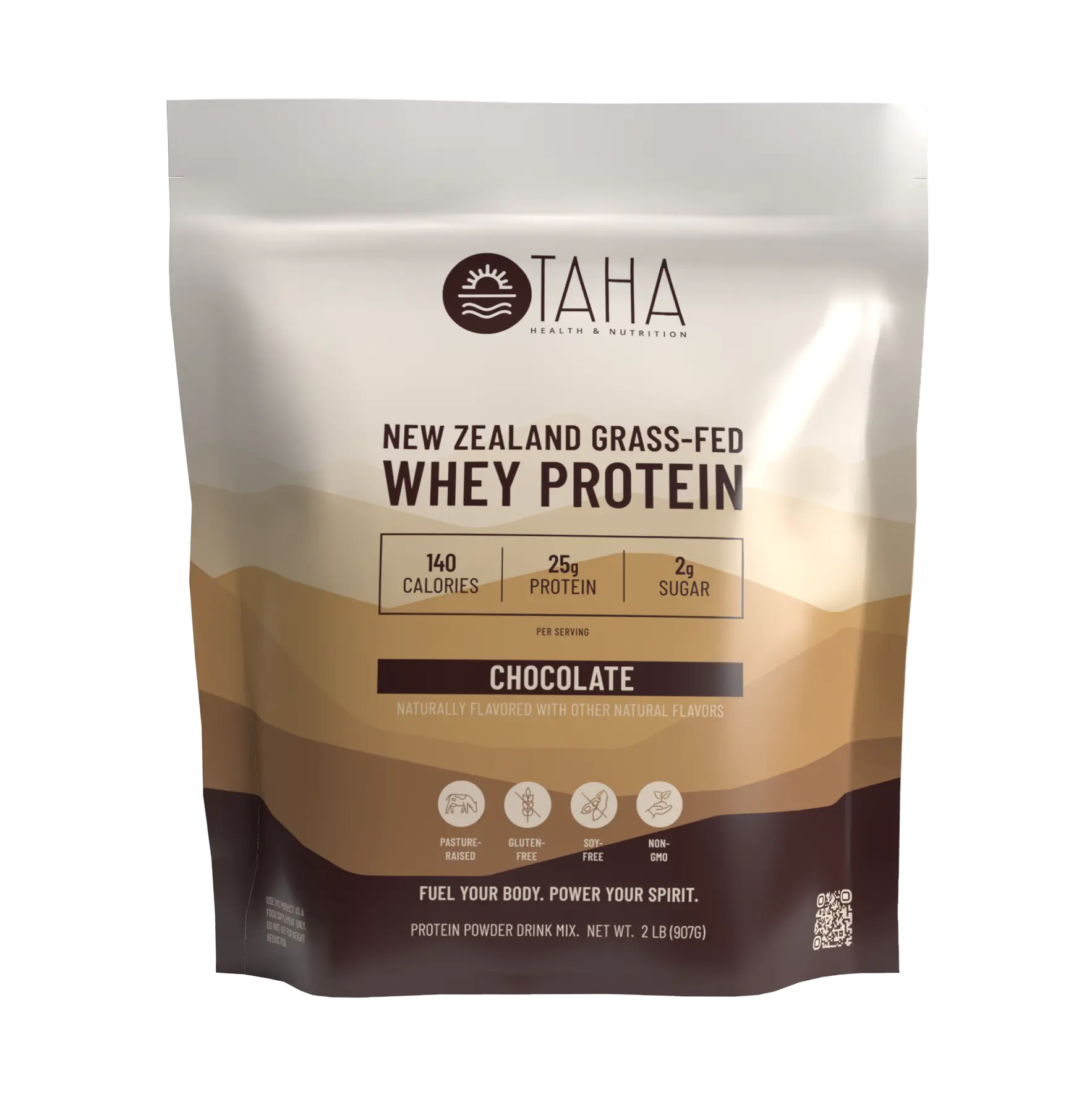 TAHA Chocolate Whey Protein Concentrate – Grass-Fed Protein Powder | Naturally Sweetened with Monk Fruit | Clean New Zealand Whey | Rich Chocolate Flavor | High-Quality Protein for Strength, Recovery & Everyday Nutrition