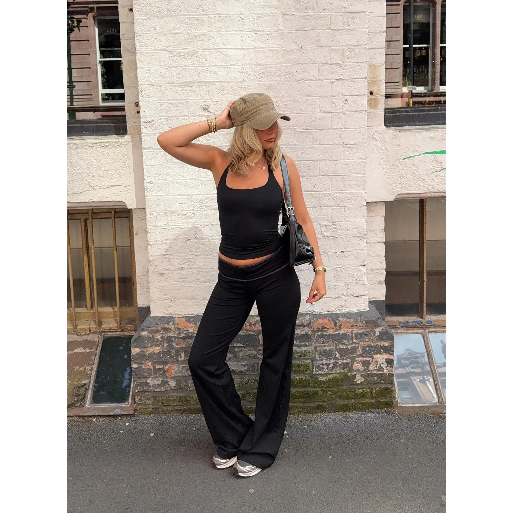 Kobee Jersey Flare Pants Black / Grey