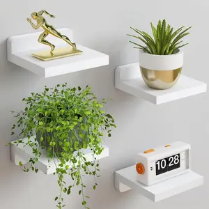 Ikea Floating Shelves for Wall, Rustic Wood Small Wall Mounted Shelves for Bedroom, Living Room, Kitchen, Bathroom Decor,  Cream Installation