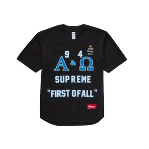 Supreme Men's Alpha Omega Baseball Jersey Black, from StockX