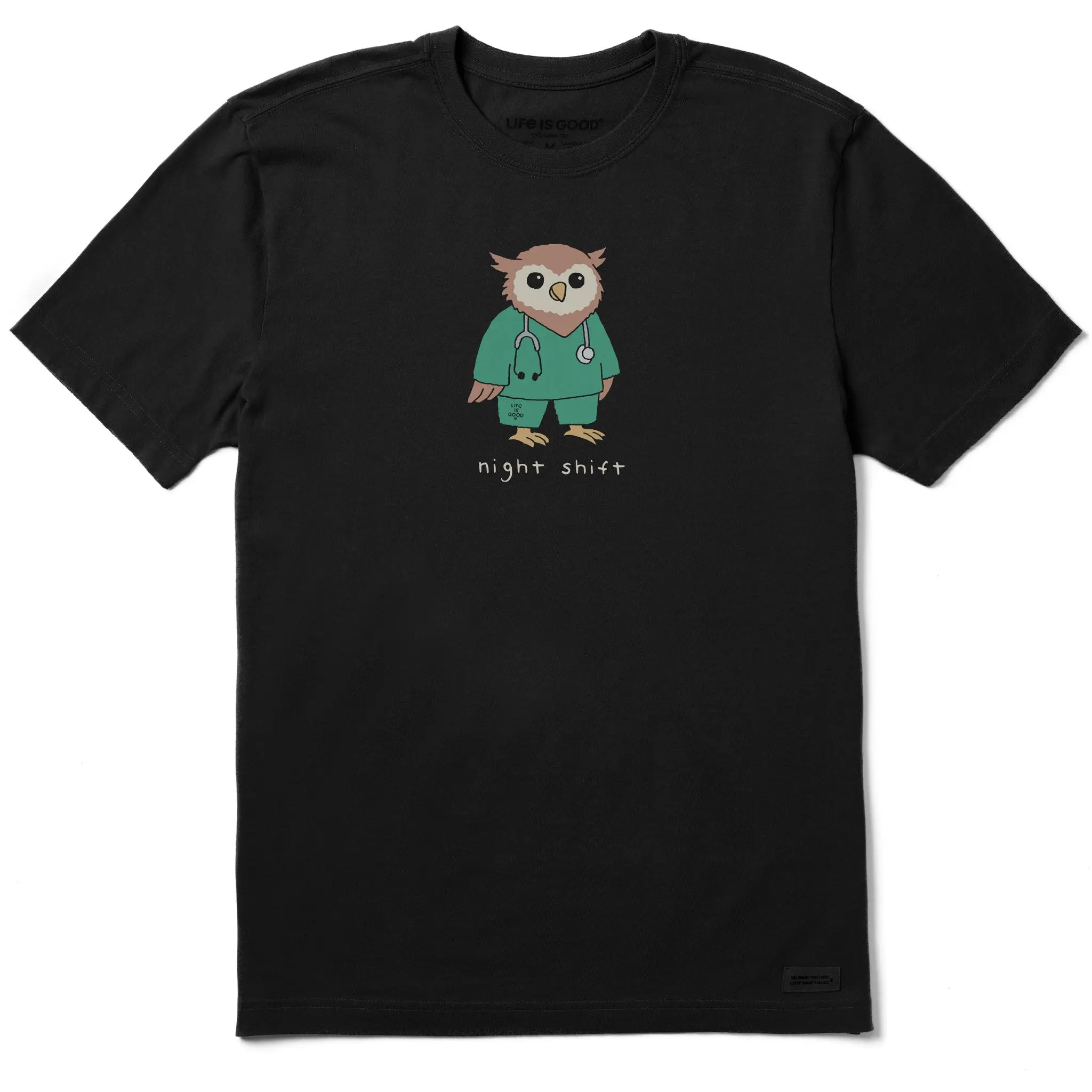 Men's Night Shift Owl Short Sleeve Crusher Tee