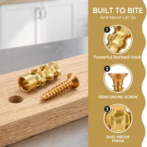 6x14mm Door Hinge Thread Repair Screws, DIY Expansion Wall Anchors for Stripped Holes, Easy Install Cabinet & Door Hinge Fix Kit, Durable Zinc-Plated Hardware for Home Renovation-YY0