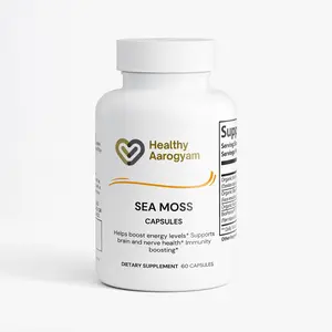 Healthy Aarogyam Sea Moss 60 Capsules - Immune Boosting Supplement with Organic Irish Moss Bladderwrack & Burdock Root for Skin Healing Digestive Support - Healthcare Fitness Dietary Edible
