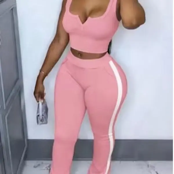 Pink Two Sportswear Set - Perfect for Active Lifestyle and Comfortable Wear