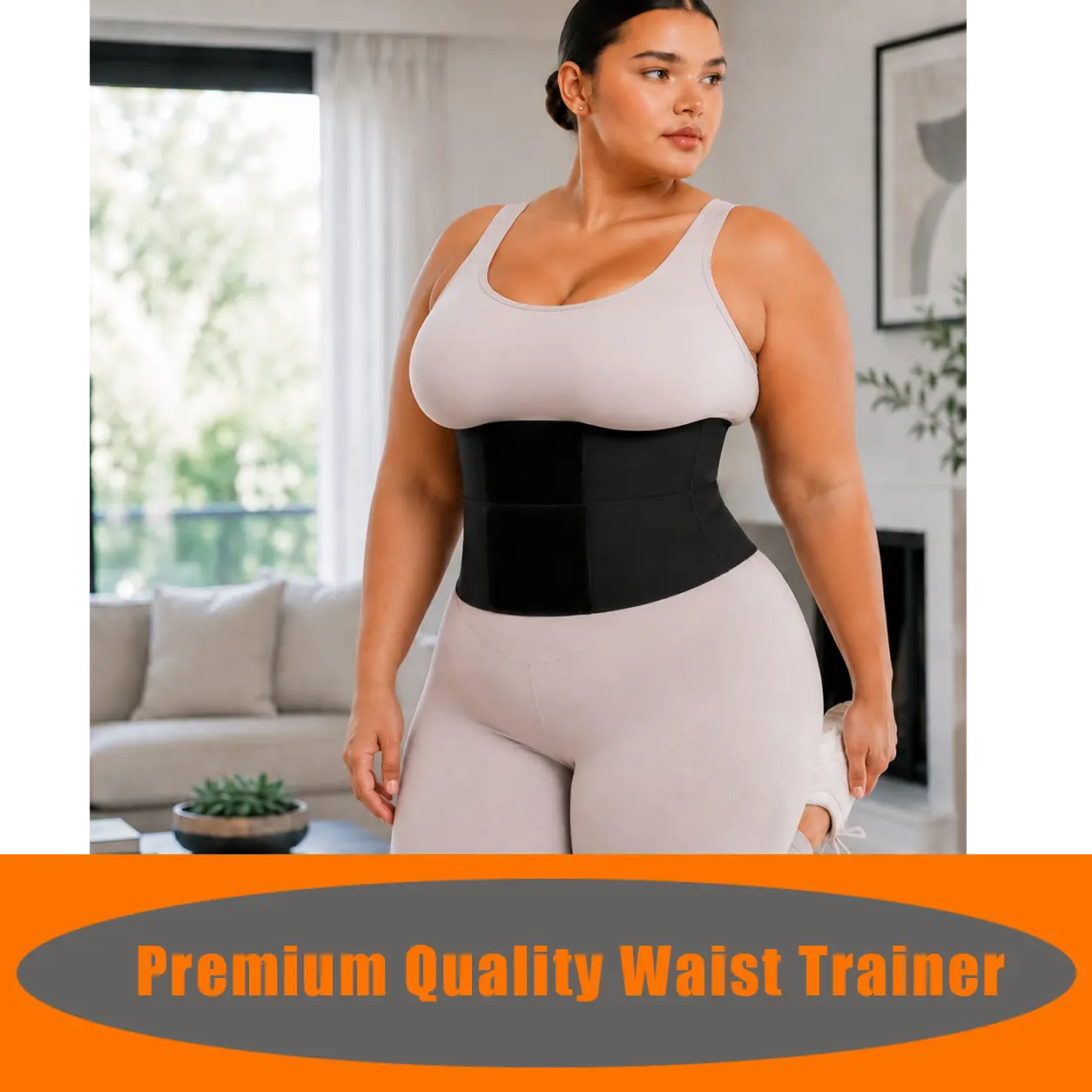 Women's Tummy Control Belt Elastic Sports Waistband Postpartum Waist Reduction Fitness Girdle for Daily Use and Workout Support