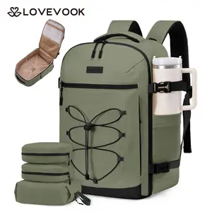 LOVEVOOK Travel Backpack, 40L Carry On Backpack Large Fits 17.3" Laptop, TSA Personal Item Travel Bag with 3 Packing Cubes, Water Resistant Laptop Bag Travel Essentials for Weekender Business Hiking